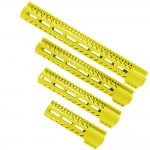 AR-15 M-LOK  Super Slim Free Float Handguard - Cerakote Lemon Zest (OPTIONS AVAILABLE)